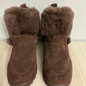 Bear paw “ Roxy “ Women’s Brown Suede Moto Water Resistant Boots Size 8